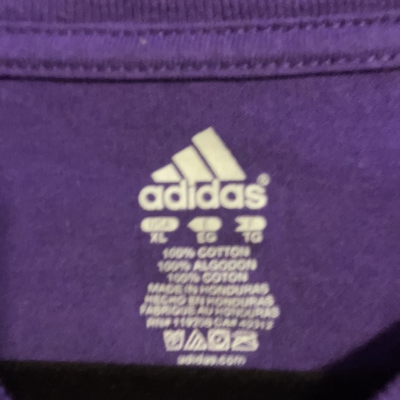 Adidas Los Angeles Lakers Licensed NBA Vintage Men’s Purple Gold XL T-Shirt - Picture 5 of 6